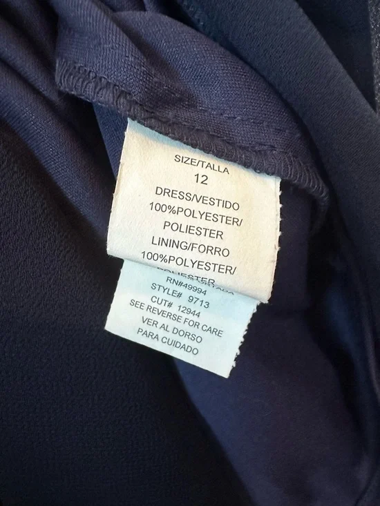 Vintage R&M Richards Maxi Dress Blue Beaded Evening Wedding Cocktail - Picture 8 of 8